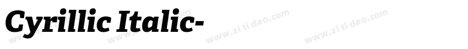 Cyrillic Italic字体转换